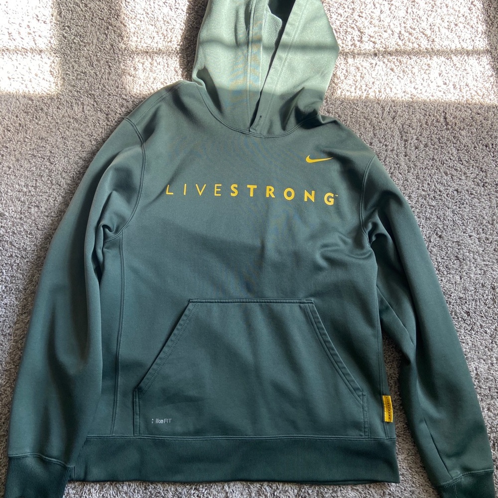 Nike Livestrong Thermafit sweatshirt hoodie  EUC